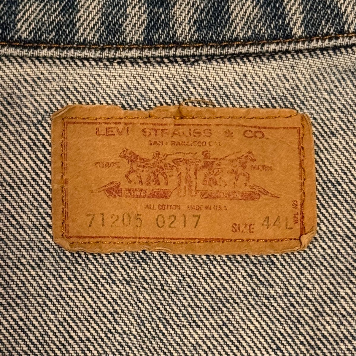 70s〜 Levi's 71205-0217 デニムジャケット USA製 Size 44 ロン