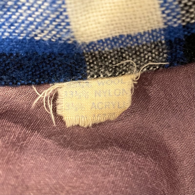 BRENT 60s チェック柄 ボックスシャツ Mサイズ ウール混シャツ