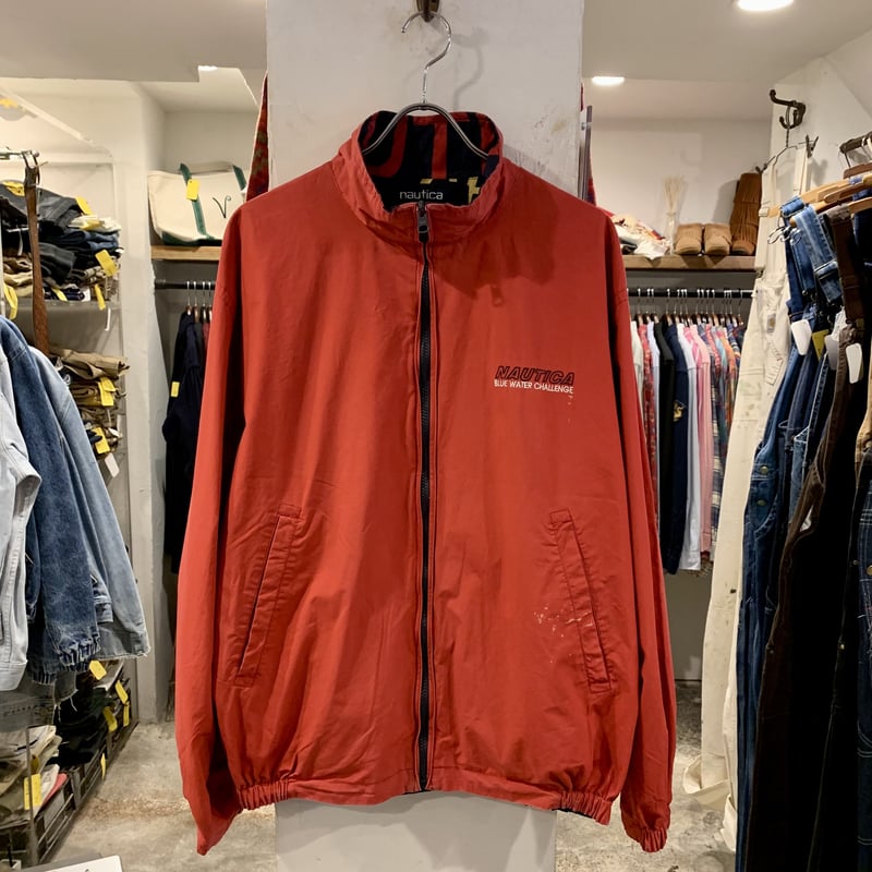 90s nautica リバーシブル ナイロンジャケット 総柄 ノーティカ