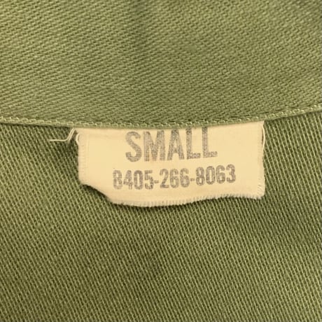 60s　US ARMY　ユーティリティシャツ　筒袖　OG107 COTTON SATTEN SHIRT　1963年　ミリタリーシャツ　(S2271)