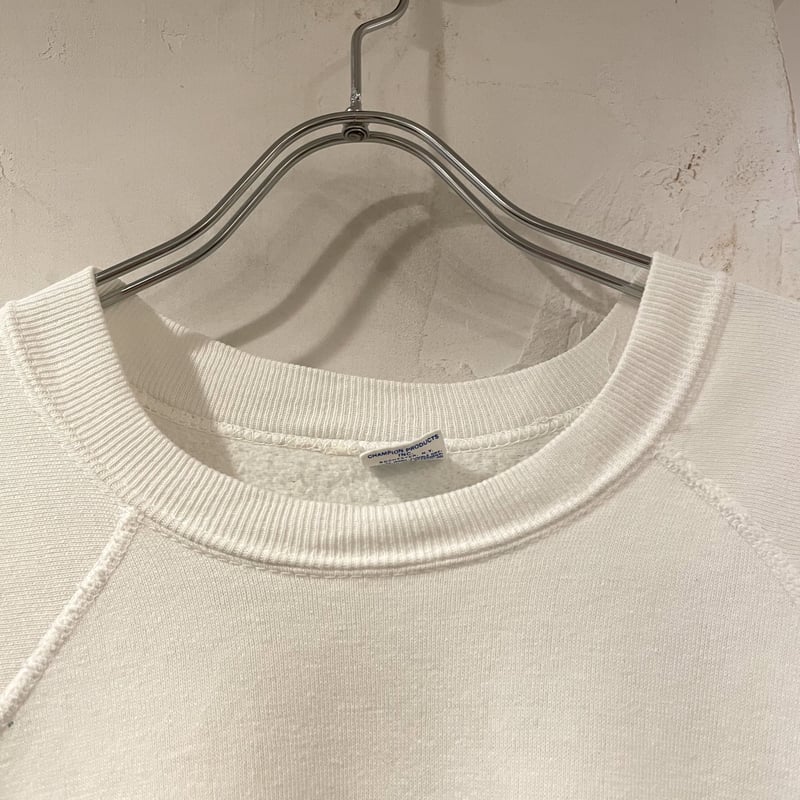 Champion ヴィンテージスウェット 染み込みプリント バータグ Champion ヴィンテージスウェット 染み込みプリント バータグ