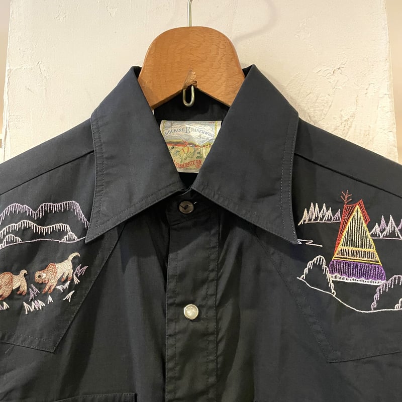 70s Kennington ヨーク.カスフ切り替えシャツ あらわれる 