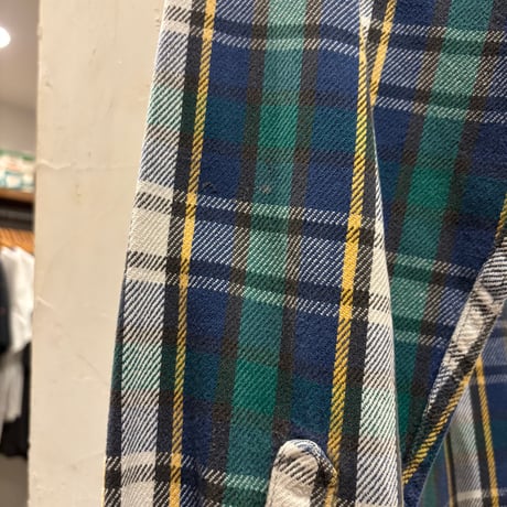 80s　MIGHTY MAC　L/S ネルシャツ　Size L　マイティ マック　コットンシャツ　(S4877)