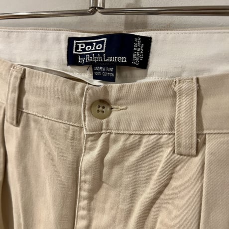POLO by Ralph Lauren　チノパン　ポロチノ　ラルフローレン　タック入り　ベージュ　ANDREWPANT　(S3549)