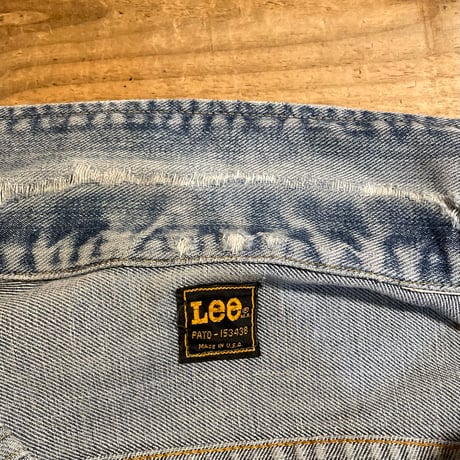 70s~　Lee 220-J　デニムジャケット　USA製　Size 36相当　リー　2ポケ　左綾　(S5735)
