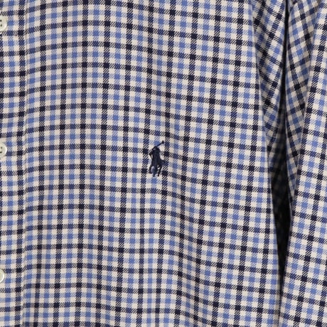 Ralph Lauren　チェック柄　コットンシャツ　ボタンダウン　ビッグサイズ　ラルフローレン　（Y0169)