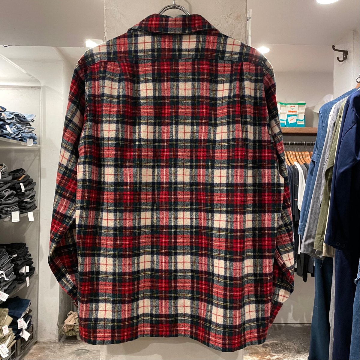70s PENDLETON ペンドルトンウールシャツ ボードシャツ usa製 70s USA製 PENDLETONペンドルトン タータンチェック ボタン