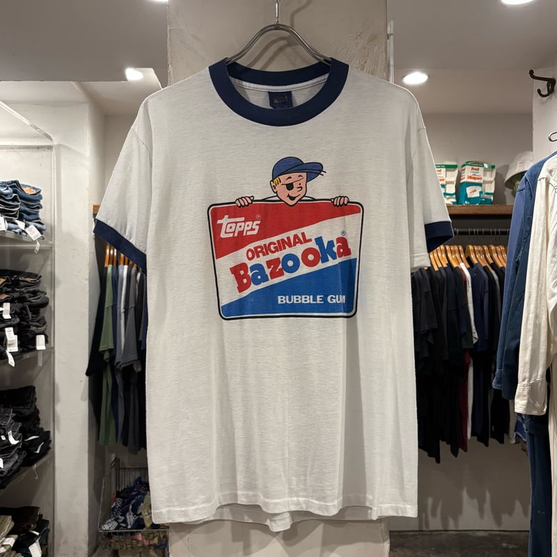 80s S/S リンガー Tシャツ topps Bazooka USA製 Size L相当 B