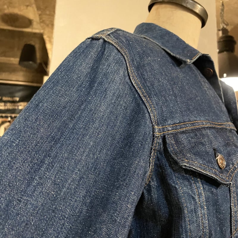 70s Levi's 71205-0217 デニムジャケット インディゴ染 濃紺 ロング丈 (...