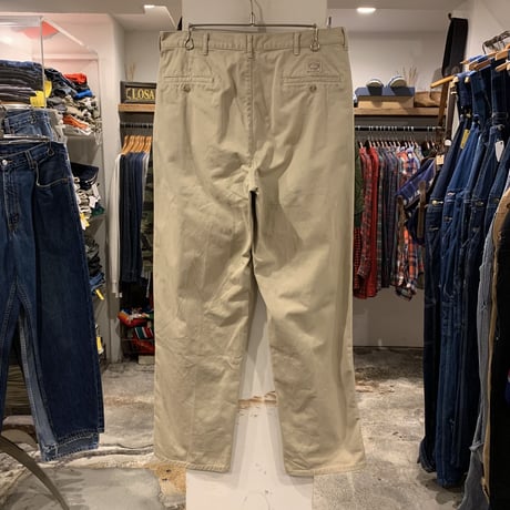 90s　POLO by Ralph Lauren　チノパン　ポロチノ　ラルフローレン　タック入り　ベージュ　USA製　(S3572)