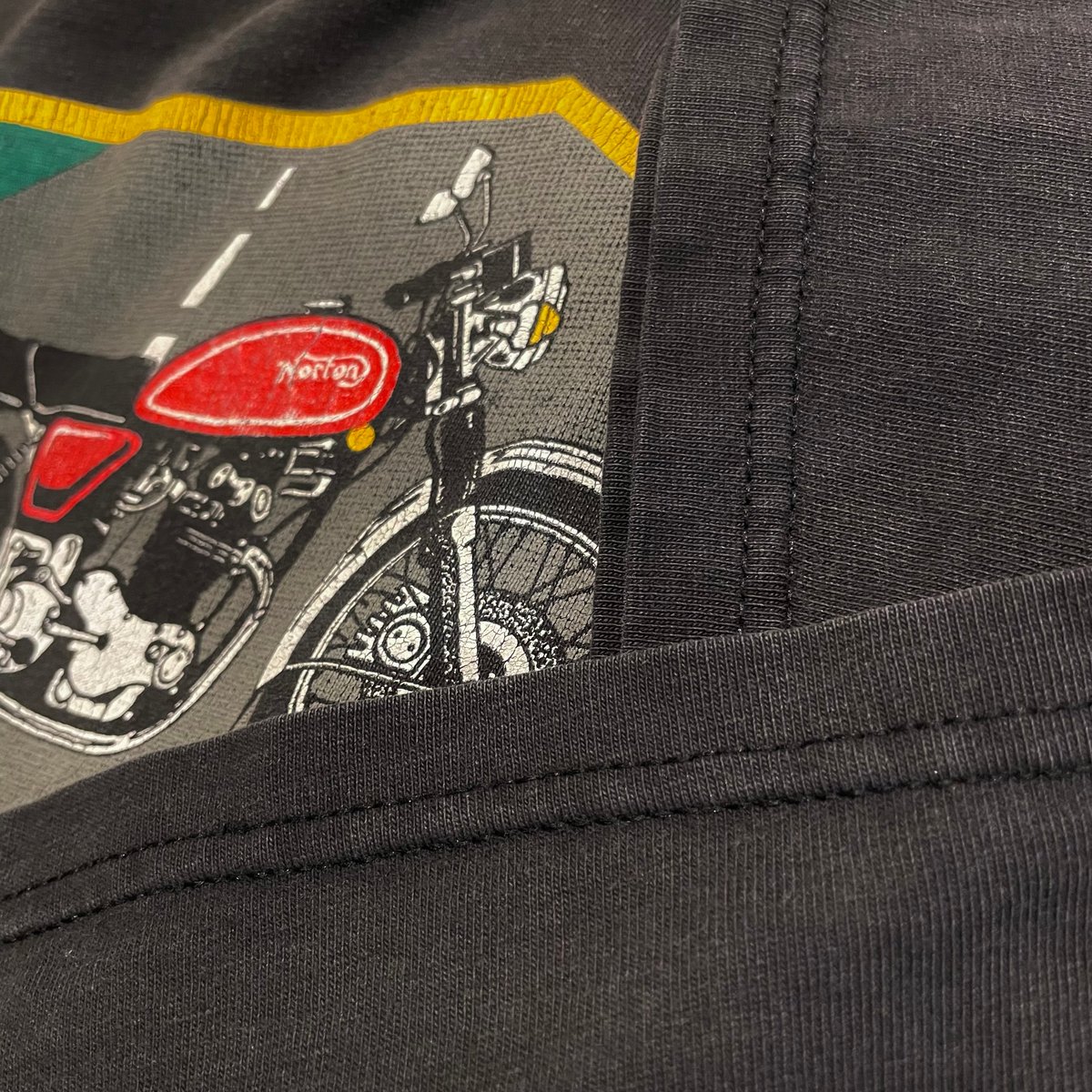 90s Hanes S/S バイクTシャツ Norton Size XL 英車 ノートン (S