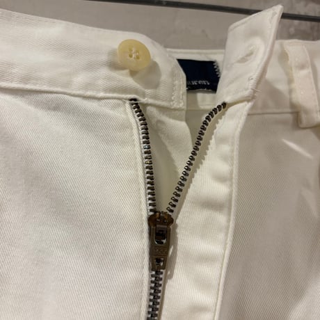 90s　Polo by Ralph Lauren　ツータックショーツ　W36　USA製　ラルフローレン　ハーフパンツ　ホワイト　(S5660)