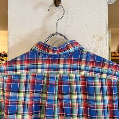 Ralph Lauren　 ボタンダウンシャツ　 CLASSIC FIT　 マドラスチェック柄　(S2665)