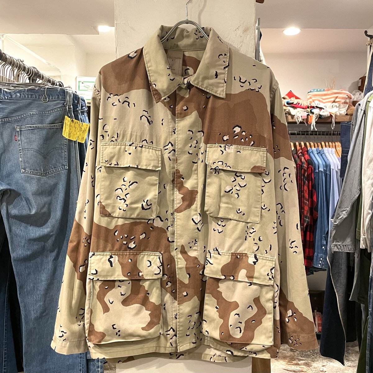 80s US ARMY BDU JACKET 6C デザートカモ チョコチップ柄 初期型 19...