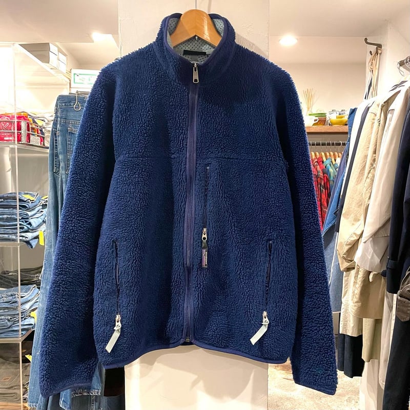 patagonia 90s USA製 レトロカーディガン 紺 Mサイズ パタゴニア (S062