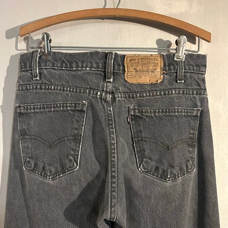 80s　Levi’s 505 先染め ブラックデニムパンツ　31×32　USA製　(S4626)
