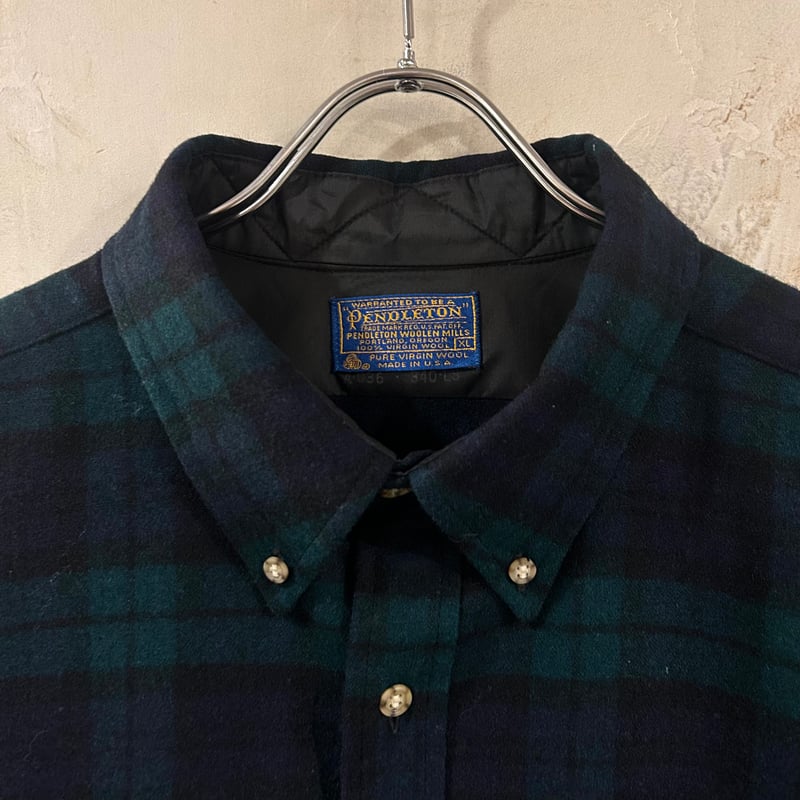 70s PENDLETON ウールチェックシャツ ペンドルトン ブラック 70s PENDLETON ウールチェックシャツ ペンドルトン ブラック