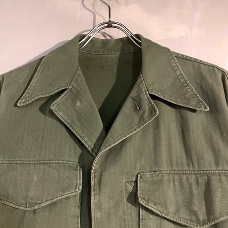 50s　USMC　P-53 HBT JACKET　マリンコープ　ヘリンボーンツイルジャケット　ミリタリージャケット　比翼　(S4465)