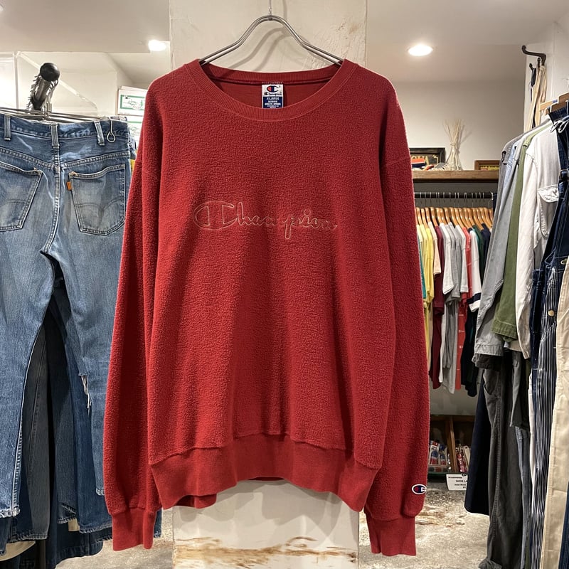 【VALENTINO】希少90sロゴ刺繍オーバーサイズスウェット　ワインレッド系 VALENTINO】希少90sロゴ刺繍オーバーサイズスウェット ワイン