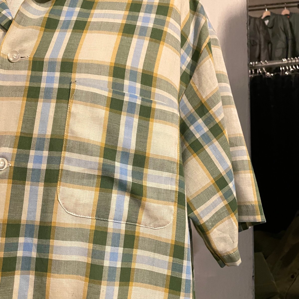 60s Sears Vintage S/S Shirt Size L ボックスシルエット シア 60s Sears Vintage S/S Shirt Size L ボックスシルエット シア
