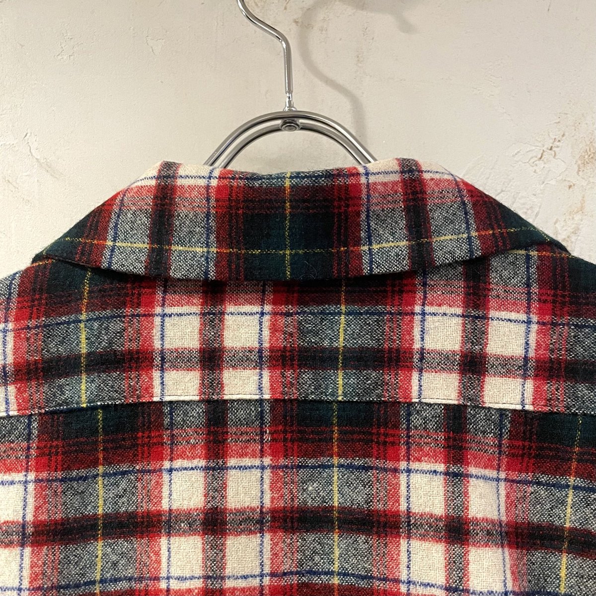 70s Pendleton ウールシャツ オープンカラー ボックスシルエット USA製