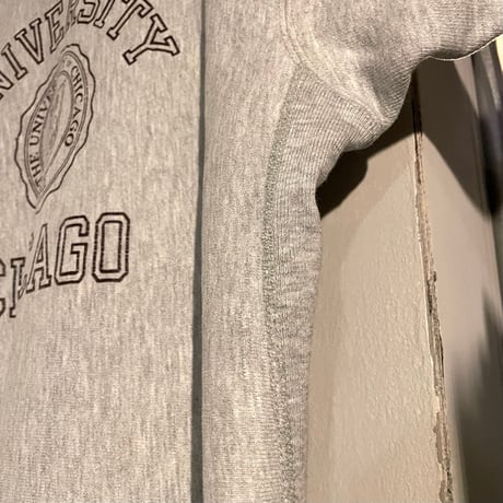 90s　Champion　リバースウィーブ　Reverse Weave　USA製　CHICAGO UNIVERSITY　刺繡タグ　チャンピオン　(S3846)
