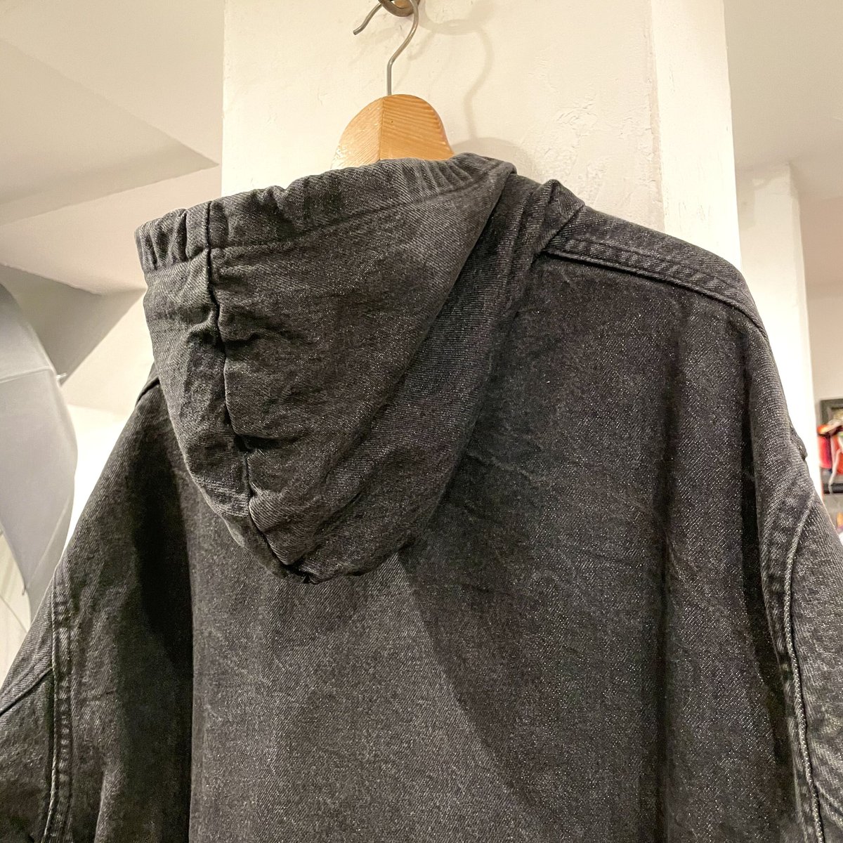 carhartt 80s USA製 ブラックデニム アクティブジャケット XXL carhartt 80s USA製 ブラックデニム アクティブジャケット XXL