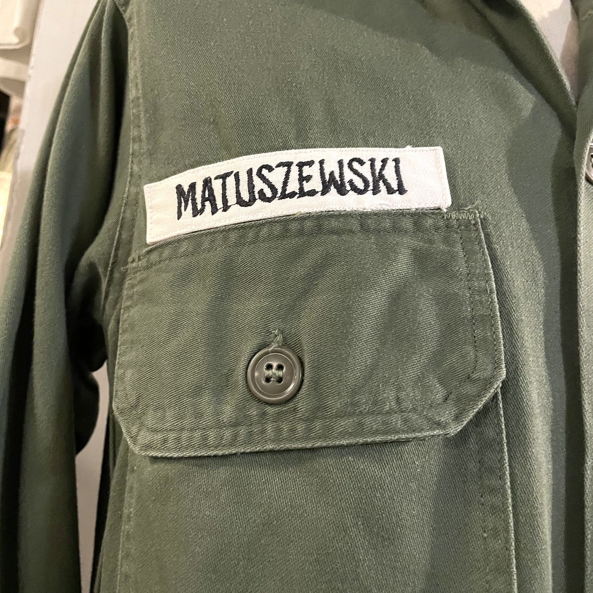 60s US ARMY ユーティリティシャツ 筒袖 OG 107 COTTON SATTEN