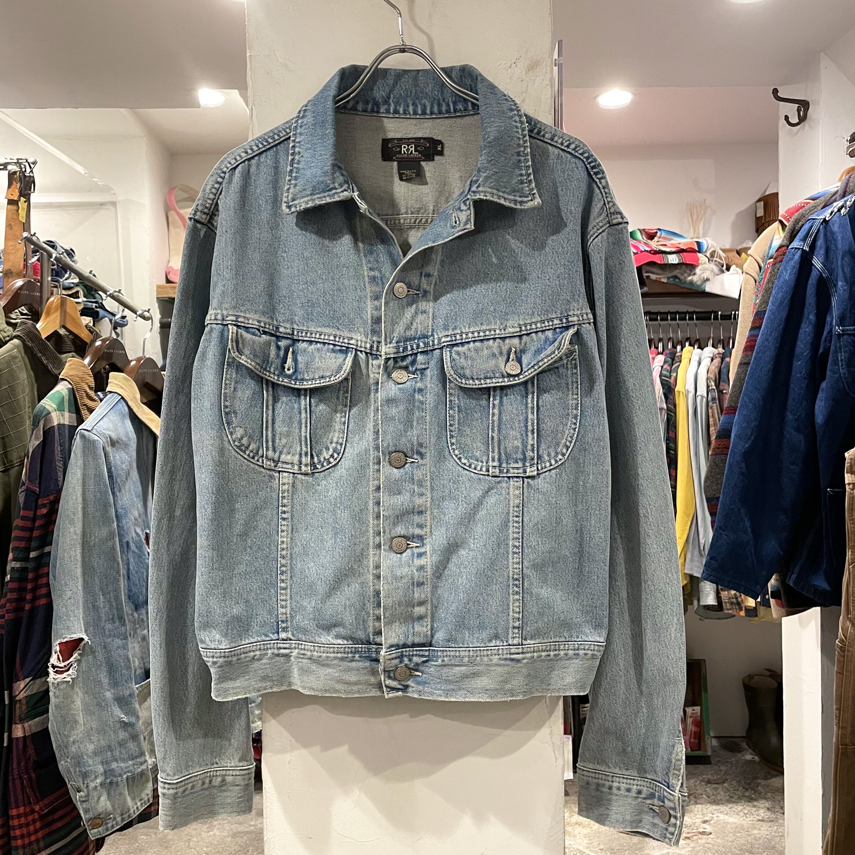 90s RRL デニムジャケット Lee 101J Type 三つ星タグ USA製 ダブルアー