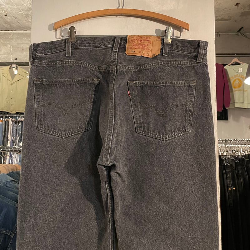 90s Levi's 501 先染め ブラックデニムパンツ 40×32 USA製 1995