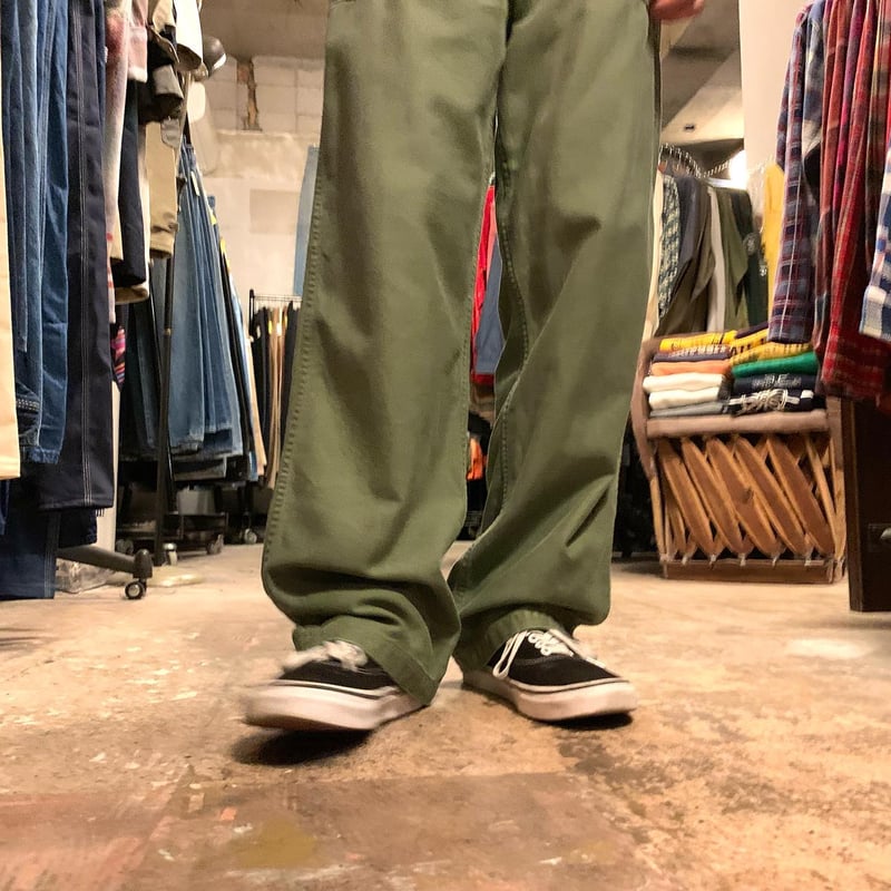 60s US ARMY ベイカーパンツ フロントボタン コットンサテン 60s US ARMY ベイカーパンツ フロントボタン コットンサテン