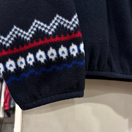 Polo by Ralph Lauren　フリースジャケット　ラルフローレン　フェアアイル柄　ハーフボタン　Size S　(S4380)