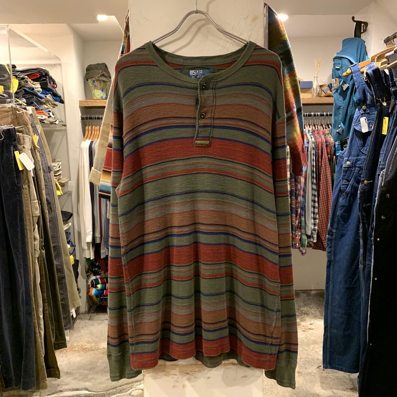 POLO by Ralph Lauren L/SヘンリーネックサーマルT ラルフローレン ネイ