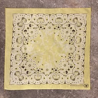 Bandana　ヴィンテージバンダナ　レモンイエロー　USA製　新品　(S0306)