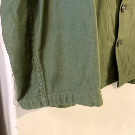 60s　US ARMY　ユーティリティシャツ　筒袖　OG107 COTTON SATTEN SHIRT　1963年　ミリタリーシャツ　(S2271)