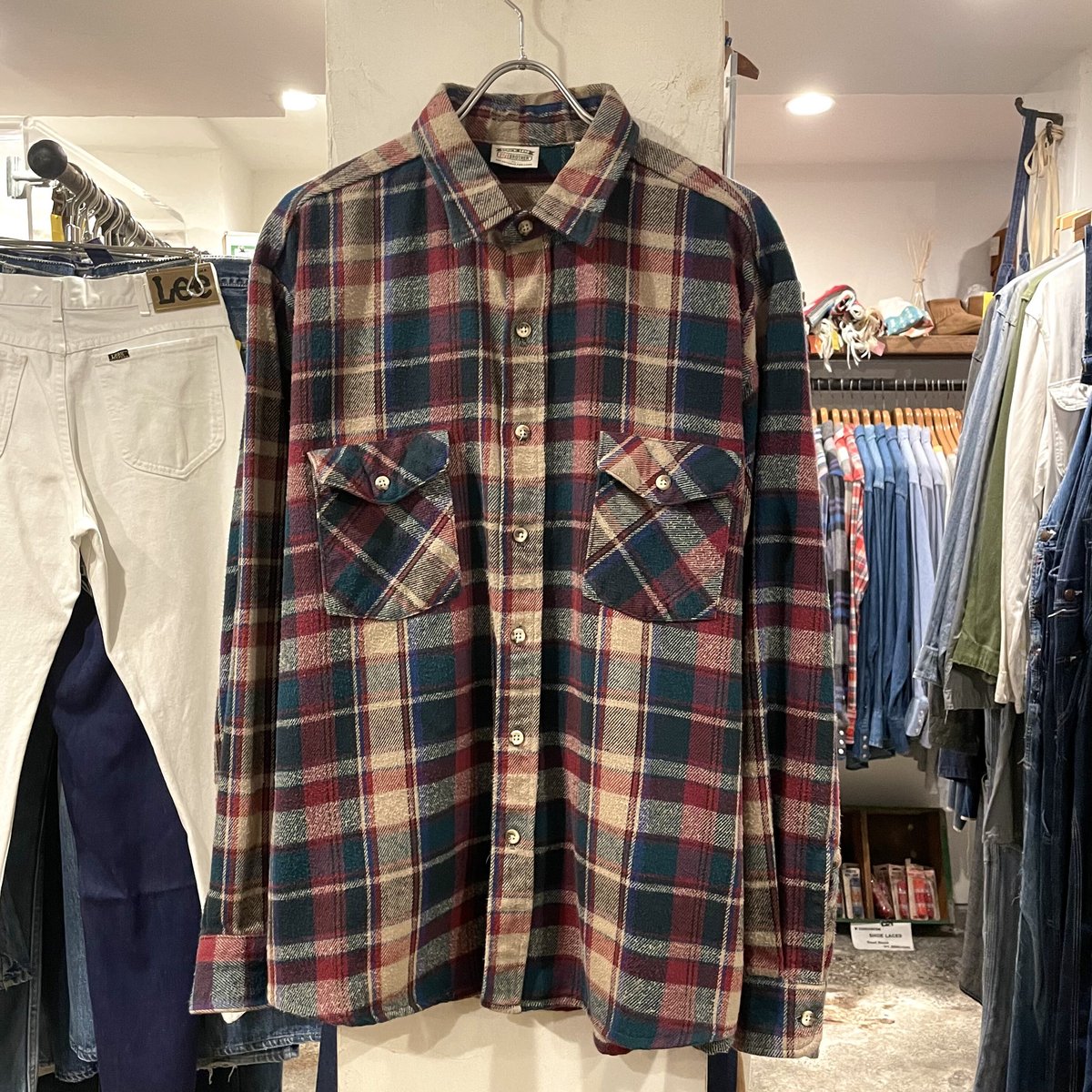 80s FIVE BROTHER ネルシャツ ファイブブラザー USA製 XLサイズ (S15