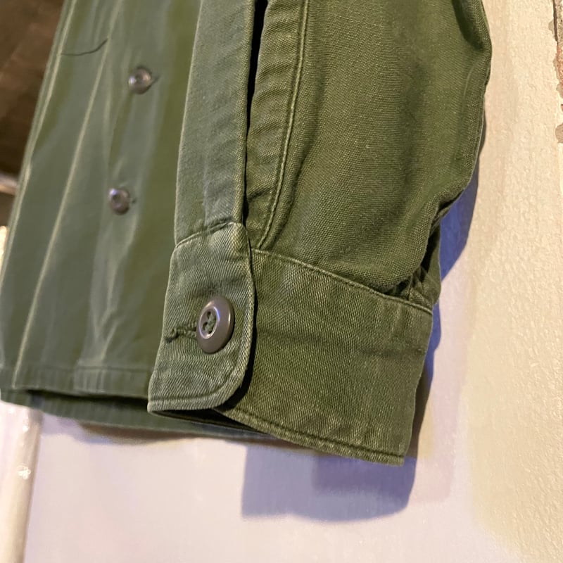 60s US ARMY ユーティリティシャツ シャツ袖 OG 107 COTTON SATEE