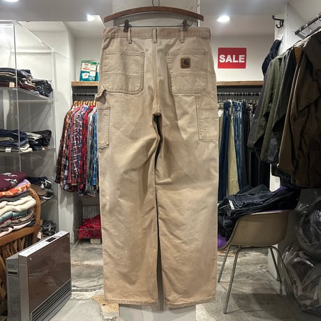 carhartt　ダック地　ペインターパンツ　USA製　カーハート　ブラウン　雰囲気系　34×33　(S4501)