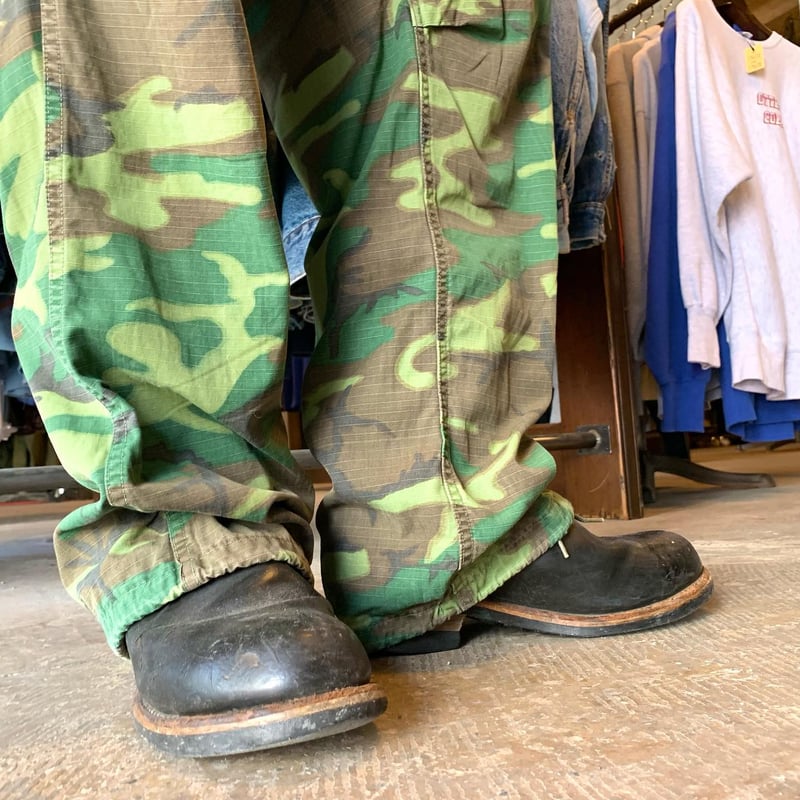 60s US ARMY ジャングルファティーグパンツ グリーンリーフカモ 60s US ARMY ジャングルファティーグパンツ グリーンリーフカモ