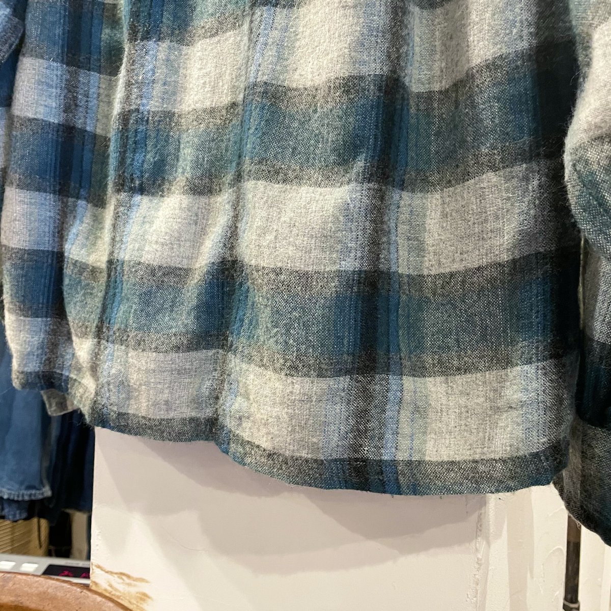古着 60s VAN HEUSEN 好配色 チェック 開襟 ウール ボックス