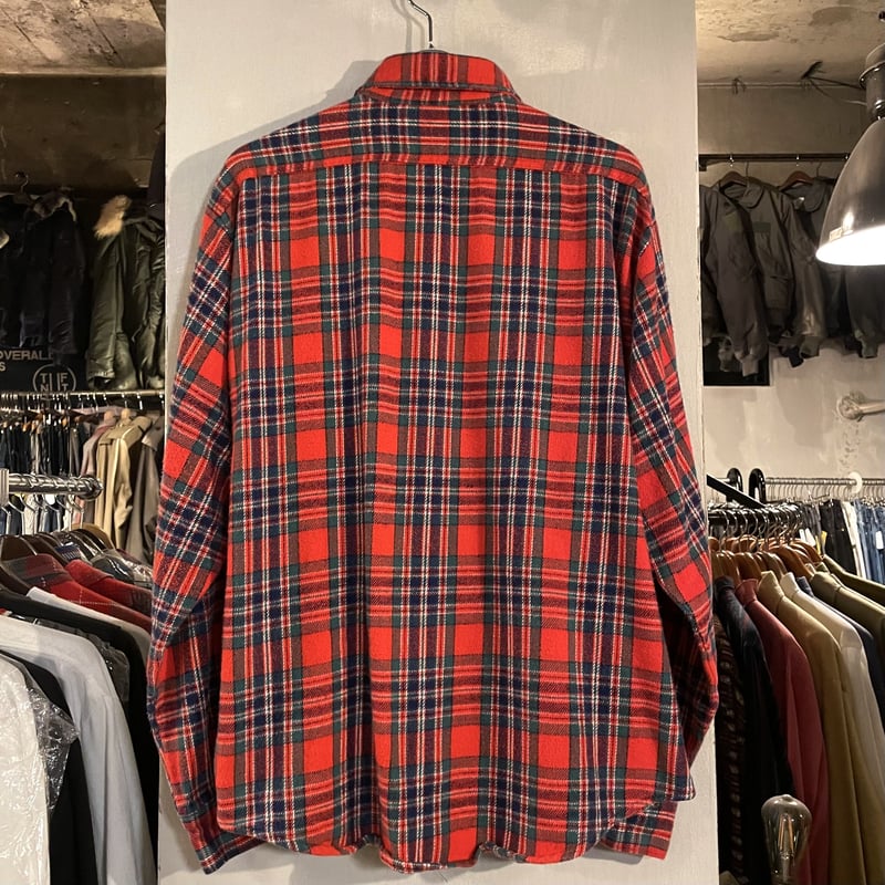 FIVE BROTHER ファイブブラサー ネルシャツ USA製　70s 80s 70s〜80s usa製 FiveBrother ネルシャツ赤青シャドウ