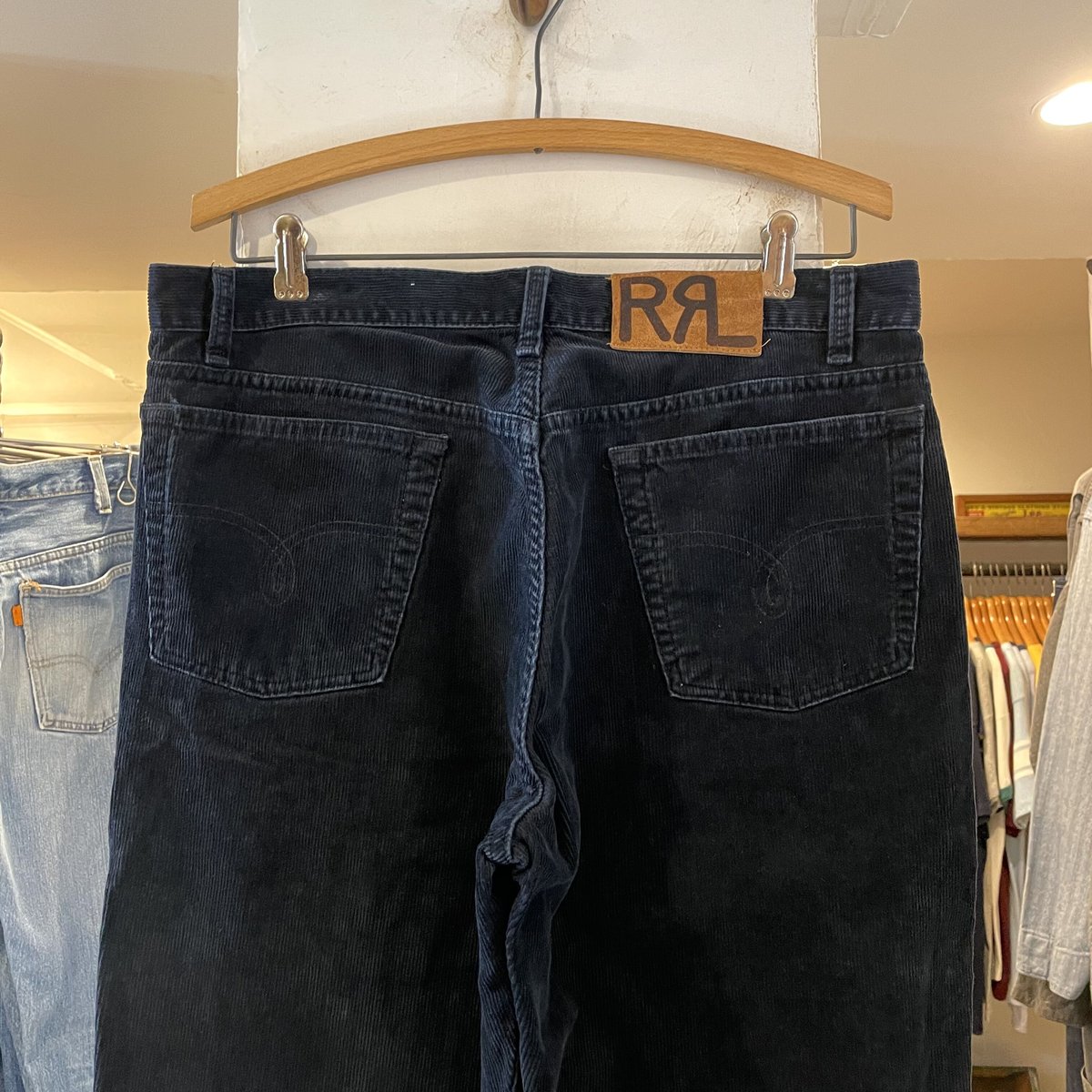 90s RRL コーデュロイパンツ ダブルアールエル 濃紺 USA製 90年代