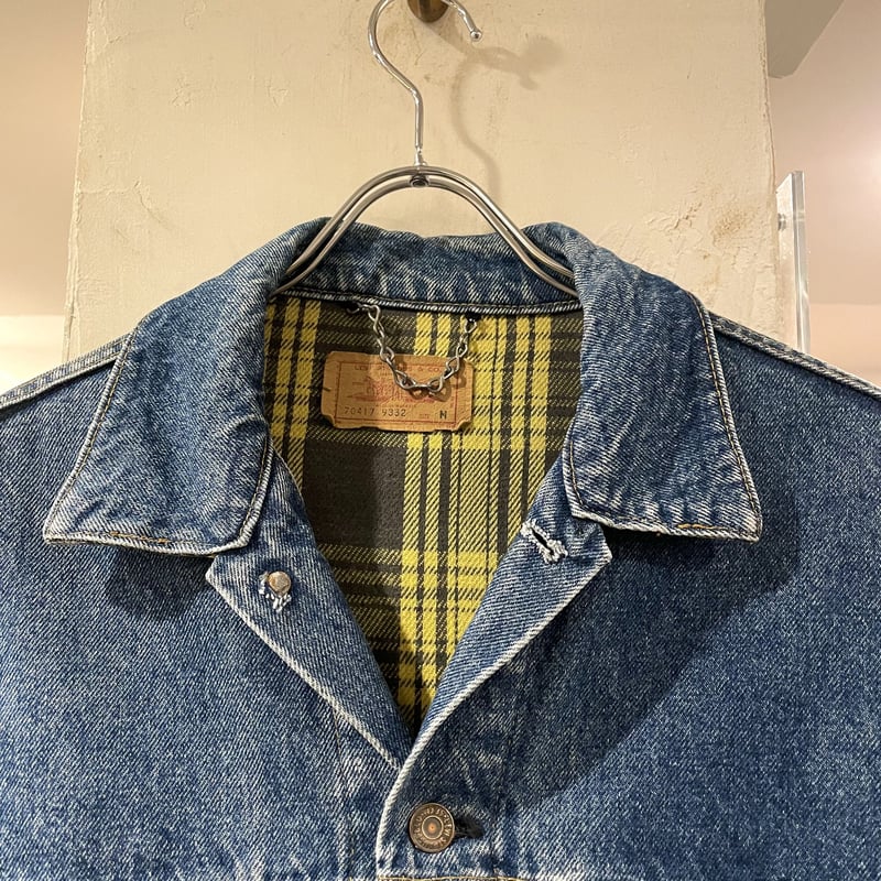 90s Levi's 70417 9332 リーバイス デニムジャケット ネル生地
