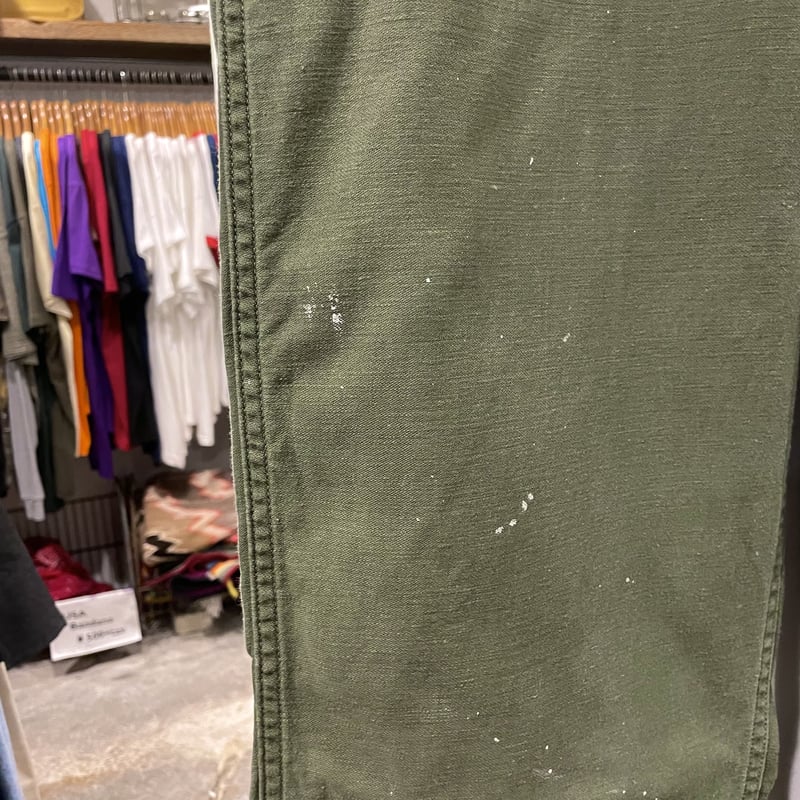 70s US ARMY OG-107 ベイカーパンツ 実物 ミリタリーパンツ 36×35】U.S.Army Utility Trousers OG-107 実物 米軍 ベイカー