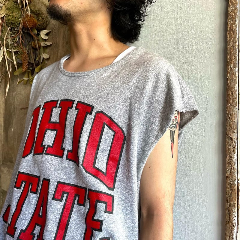 80s Champion 88/12 ヴィンテージTシャツ カットオフ OHIO STATE