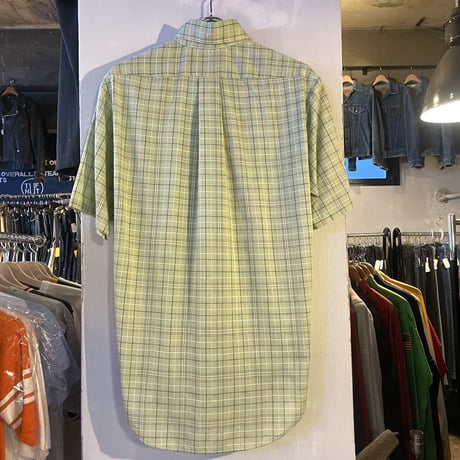 70s　TOWNCRAFT　S/S ボタンダウンシャツ　チェック柄　USA製　JC Penny　(S3690)
