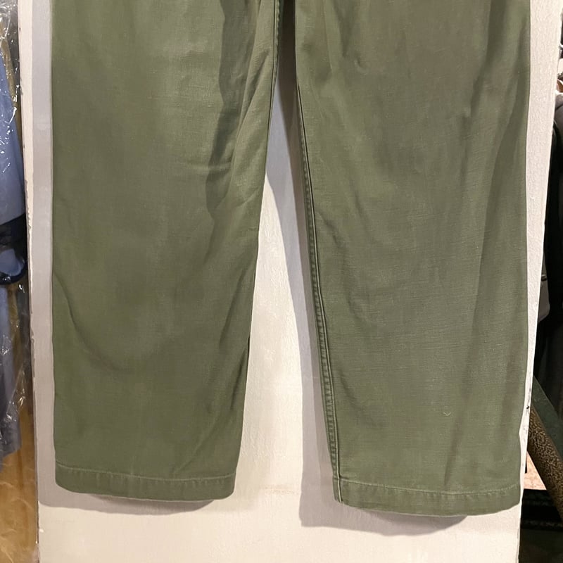 60s〜 US ARMY ベイカーパンツ 30×30 OG107 COTTON SATTEN