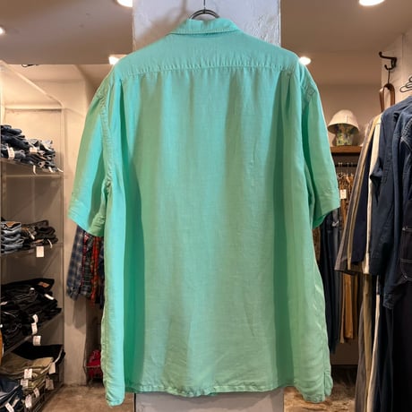 POLO RALPH RAUREN　S/S オープンカラーシャツ　Size XXL　ポロ ラルフローレン　リネン×シルク　(S5606)