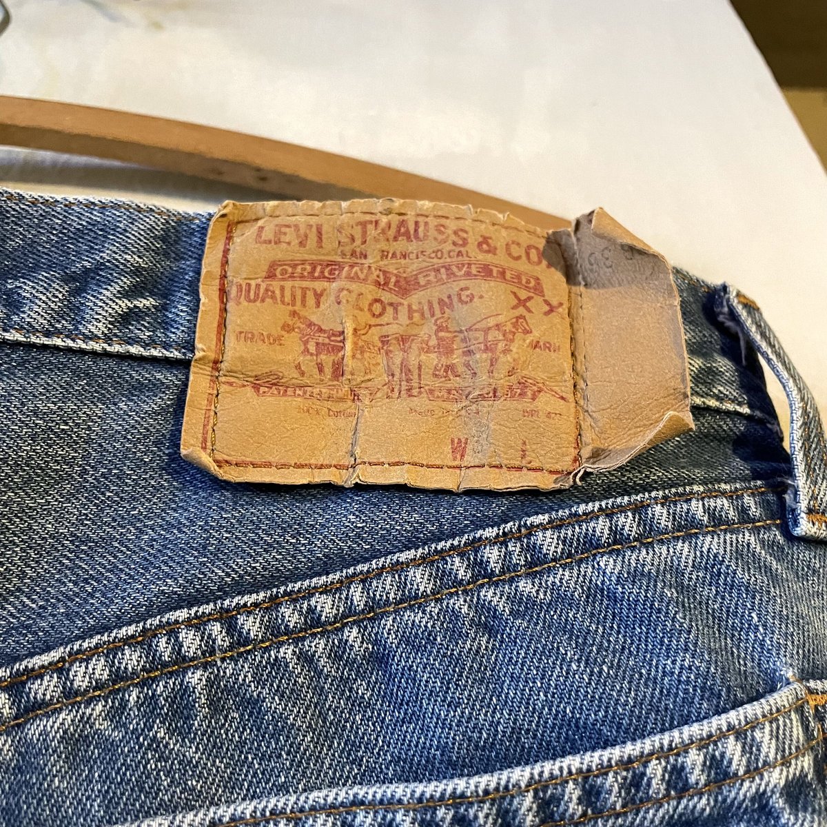 80s Levi's 501 35×33 赤耳 ボタン裏555 ヴィンテージデニム USA製 