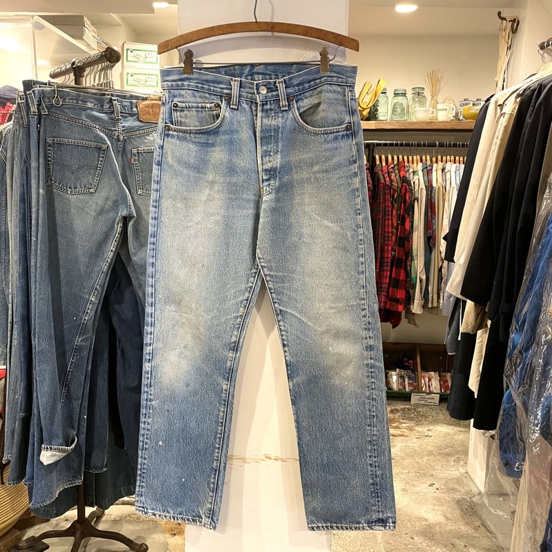 ★85年USA製リーバイス501 W34 股下73cm 内股シングル ペイント Levi's 501 80年代 リーバイス 501 内股シングル USA製 80s (S085